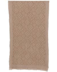 Tagliatore - Jacquard-Pattern Frayed Scarf - Lyst