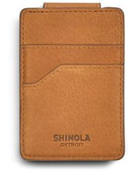 Shinola - Grained-Leather Magnetic Money-Clip Card Holder - Lyst