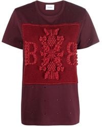 Barrie - Logo-Embroidered Embellished T-Shirt - Lyst