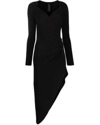 Norma Kamali - Long Sleeve Sweetheart Side Drape Gown Dress - Lyst