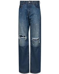MM6 by Maison Margiela - Barrel-Leg Jeans - Lyst