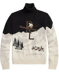 Ralph Lauren - Roll-Neck Intarsia Sweater - Lyst