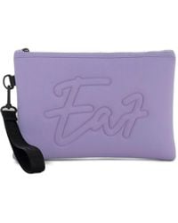 EA7 - Pochette À Logo Embossé - Lyst