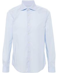 Manuel Ritz - Cutaway-collar Poplin Shirt - Lyst