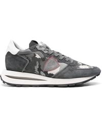 Philippe Model - Panelled Suede Camouflage Sneakers - Lyst
