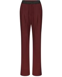 Loulou de Saison - Elasticated-Waistband Pleated-Front Trousers - Lyst