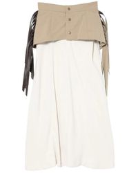 Toga - Twill Rok Met Franje - Lyst
