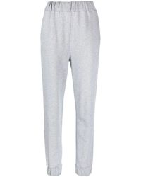 Fabiana Filippi - Melange-Effect Slim-Cut Trousers - Lyst