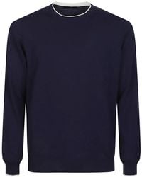 Fay - Crew-Neck Long-Sleeve Sweater - Lyst