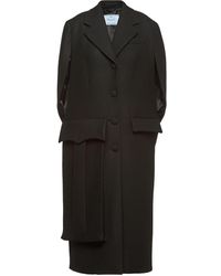 Prada Einreihiges Cape - Schwarz