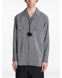 Lemaire - Chemise En Soie Sèche À Col Convertible - Lyst