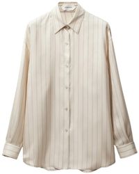 Versace - Striped Silk Twill Shirt - Lyst