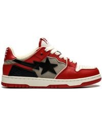 A Bathing Ape - Sk8 Sta #1 L "red" スニーカー - Lyst