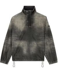 DIESEL - Camisa vaquera D-Flow con media cremallera - Lyst
