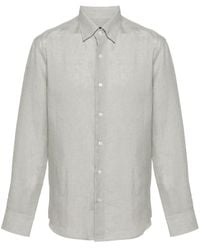 Brioni - Chambray Linen Shirt - Lyst