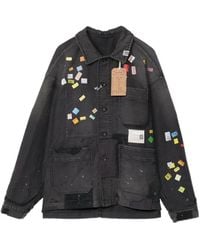 Maison Mihara Yasuhiro - Price-Tag Sticker Printed Repair Coverall Jacket - Lyst