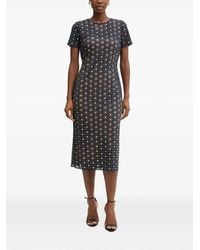 MICHAEL Michael Kors - Laser-Cut Mirror Scuba Midi Dress - Lyst