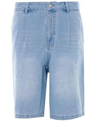 DUNST - Pleated Denim Shorts - Lyst