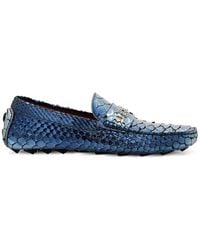 Philipp Plein - Metallic Python-Leather Loafers - Lyst