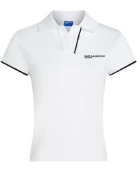 KARL LAGERFELD - Slim-Fit Logo Polo Top - Lyst