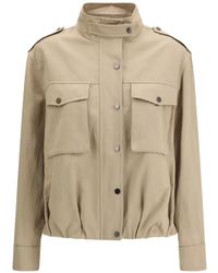 Brunello Cucinelli - Double Closure With Zip And Snap Buttons Jacket - Lyst