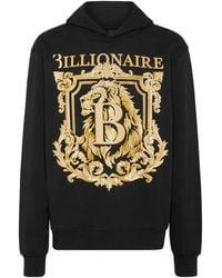 Billionaire - Logo-Print Hoodie - Lyst