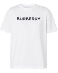Burberry - ホワイト ボンディングロゴ Tシャツ - Lyst
