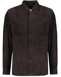 Moorer - Bobbio Leather Shirt Jacket - Lyst