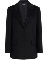 KARL LAGERFELD - Single-Breasted Felted Coat - Lyst