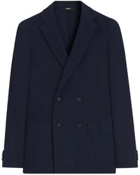 BOSS - Hanry Double-Breasted Slim-Fit Blazer - Lyst