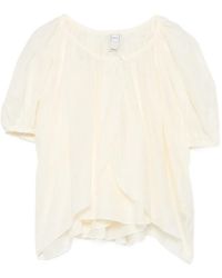 120% Lino - Geplooide Gelaagde Blouse - Lyst