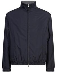 Lardini - High-Neck Elasticated-Trim Jacket - Lyst