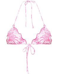 Mc2 Saint Barth - Sagittarius Beach-print Bikini Top - Lyst