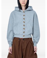 Abra - Button-Front Hoodie - Lyst
