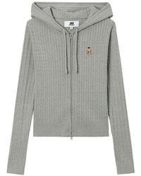 Chocoolate - Cable-Knit Zip-Up Cardigan - Lyst