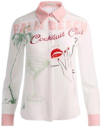 Alice + Olivia - Willa Graphic-Print Shirt - Lyst