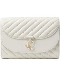 Jimmy Choo - Avenue Curve Quilted-Leather Clutch Bag - Lyst