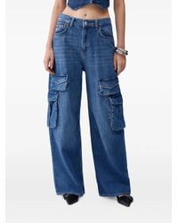Liu Jo - Cargo-Pocket Straight-Leg Jeans - Lyst