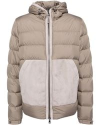 Moncler - Piumino Con Applicazione Logo - Lyst