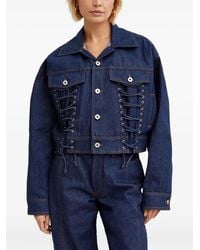 Jean Paul Gaultier - Lacing-Detail Denim Jacket - Lyst