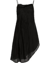 Marc Le Bihan - Crinkled Asymmetric Silk Minidress - Lyst