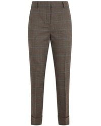 Slowear - Prince Of Wales Check Turned-Up Trousers - Lyst