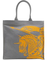 Burberry - Ekd Canvas Tote Pag - Lyst
