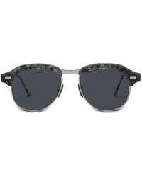 Thom Browne - Tortoiseshell-Effect Pilot Sunglasses - Lyst