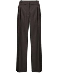 Loulou de Saison - Pantalon Droit À Design Plissé - Lyst