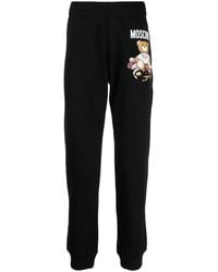 Moschino - Teddy Bear-Print Cotton Track Pants - Lyst