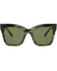 Giorgio Armani - Logo-print Square-frame Sunglasses - Lyst