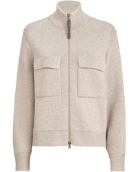 Brunello Cucinelli - Cardigan Con Zip M - Lyst