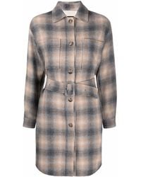 Seventy - Check Belted Coat - Lyst