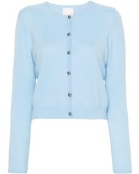 Allude - Round-neck Cropped Cashmere Cardigan - Lyst